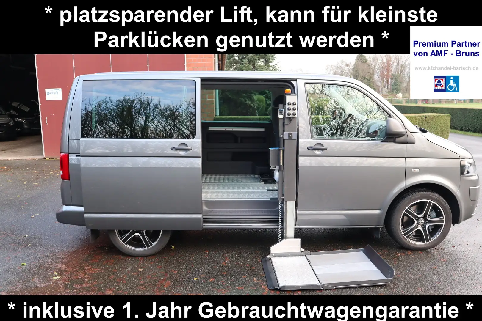 Volkswagen T5 Multivan 2,0 TDI DSG Aktivfahrer*Rollstuhllift*Garantie* Grau - 1