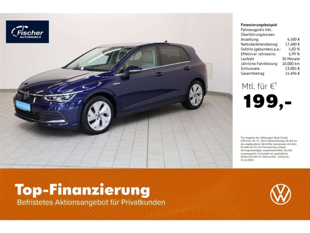 Volkswagen Golf 2022 — 2.0 TSI Style DSG LED/NAV/RFK/ACC/PDC/SH