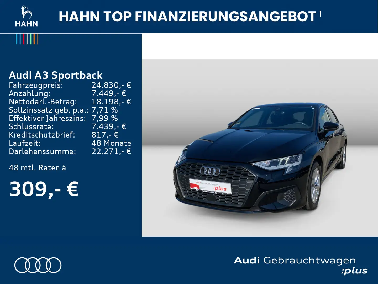 Audi A3 40TFSIe S tronic Virtual ACC Sitzh Schwarz - 2