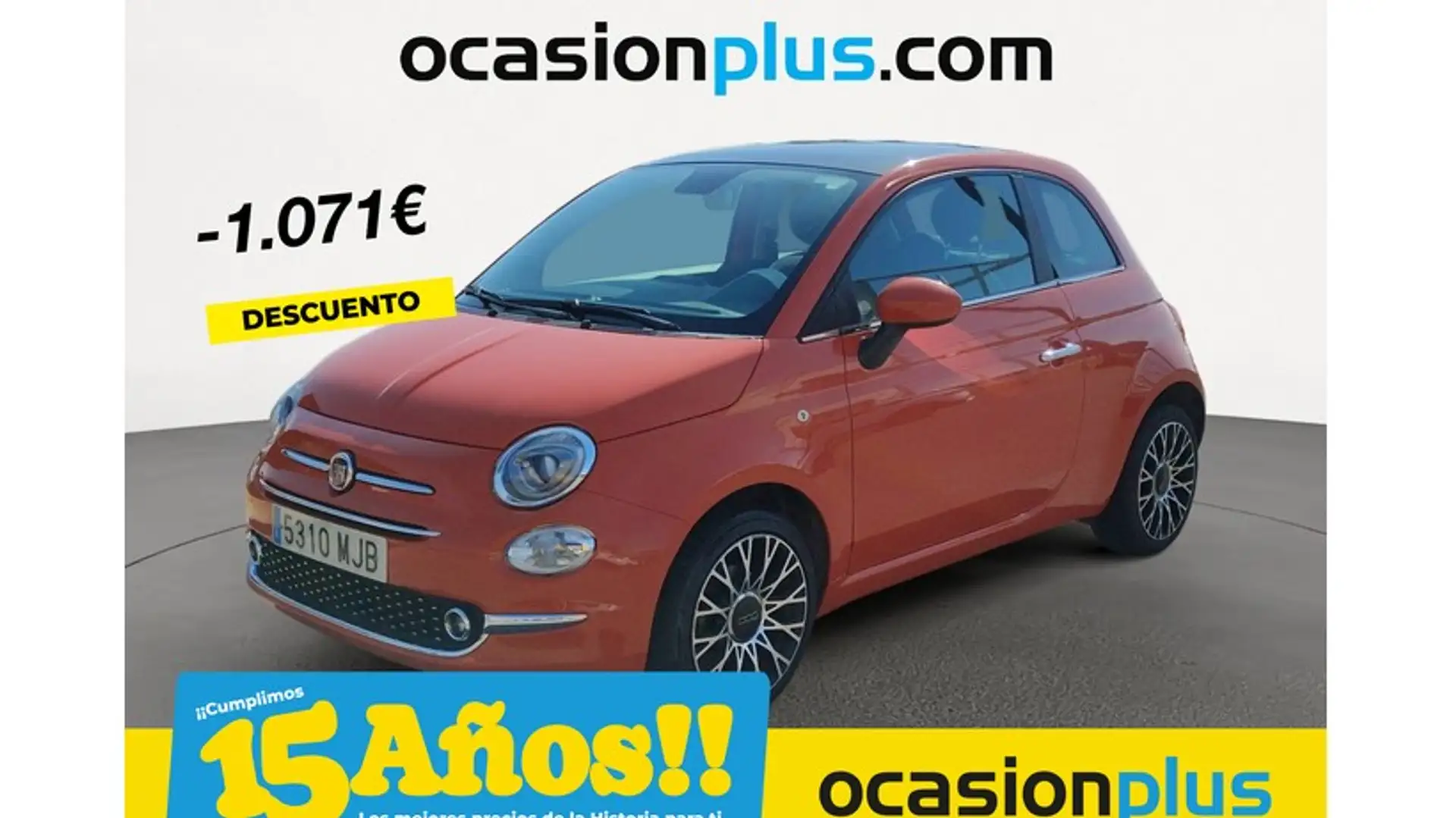 Fiat 500 1.0 Hybrid Dolcevita 52kW Orange - 1