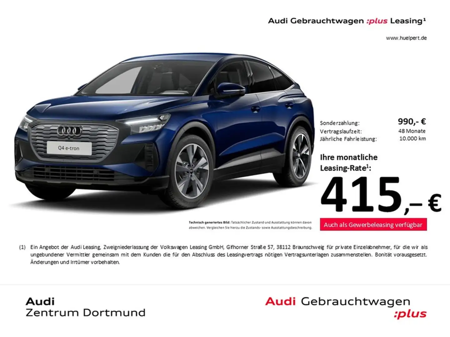 Audi Q4 e-tron Sportback 45 AHK 360°CAM LM20 E-KLAPPE Blau - 1