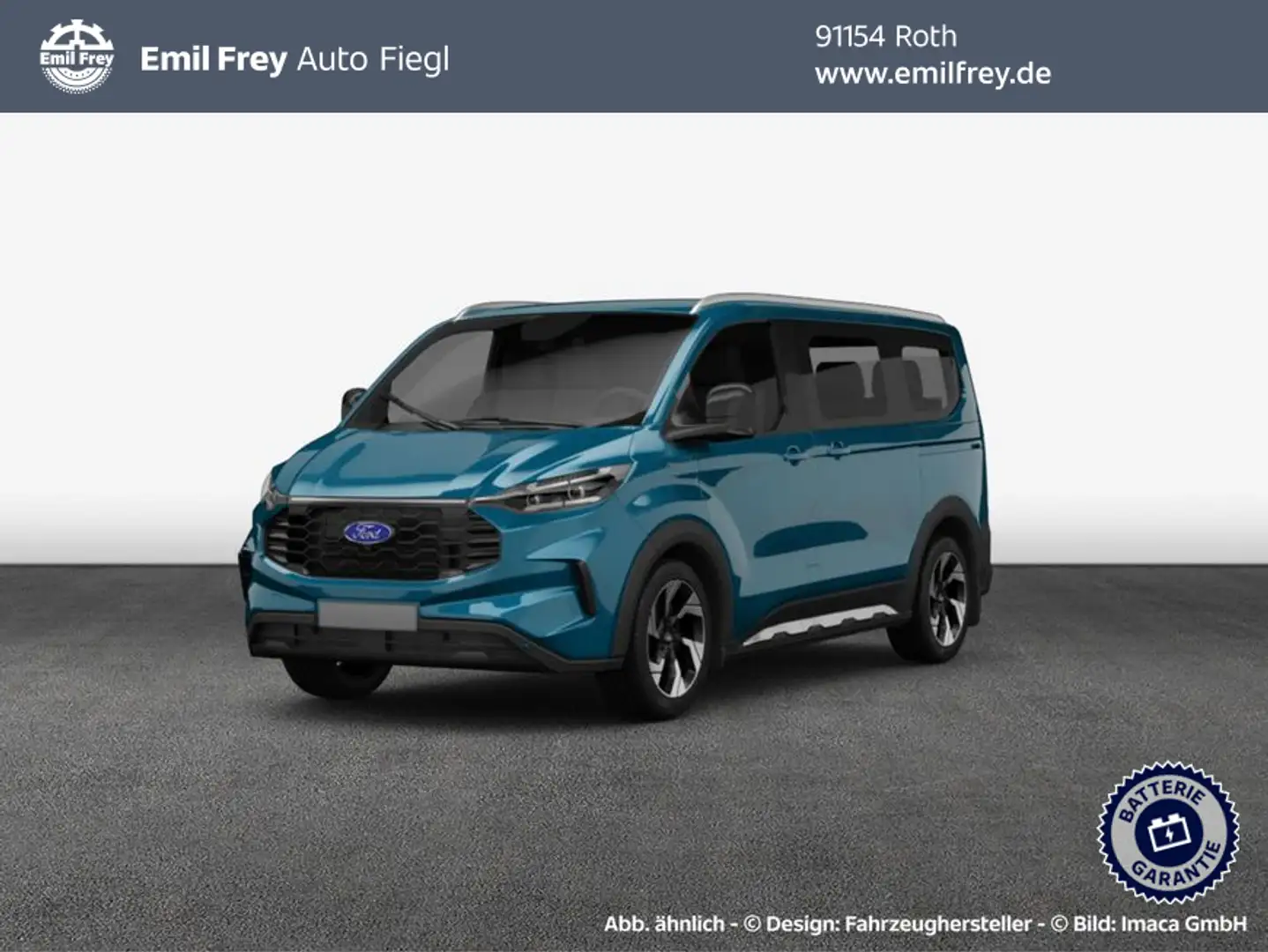Ford Tourneo Custom Active 340 PHEV L1H1 VA 171 kW, 5-t Modrá - 1