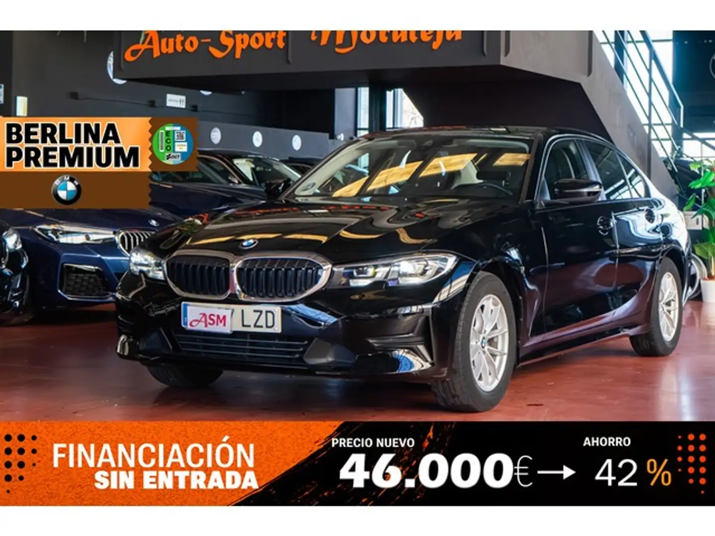 BMW 318 318dA Schwarz - 1
