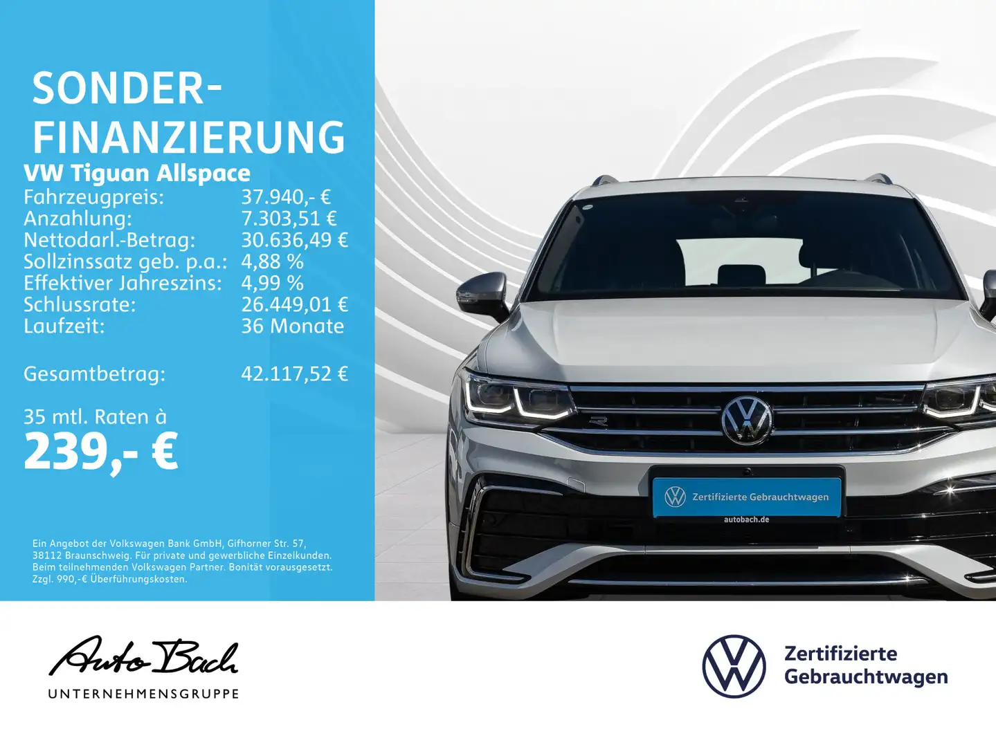 Volkswagen Tiguan Allspace 2.0 TSI DSG R-Line 4MOTION, Pano Weiß - 2