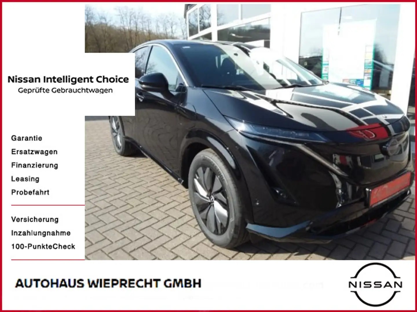 Nissan Ariya 87KWh Vorfürwagen Schwarz - 1