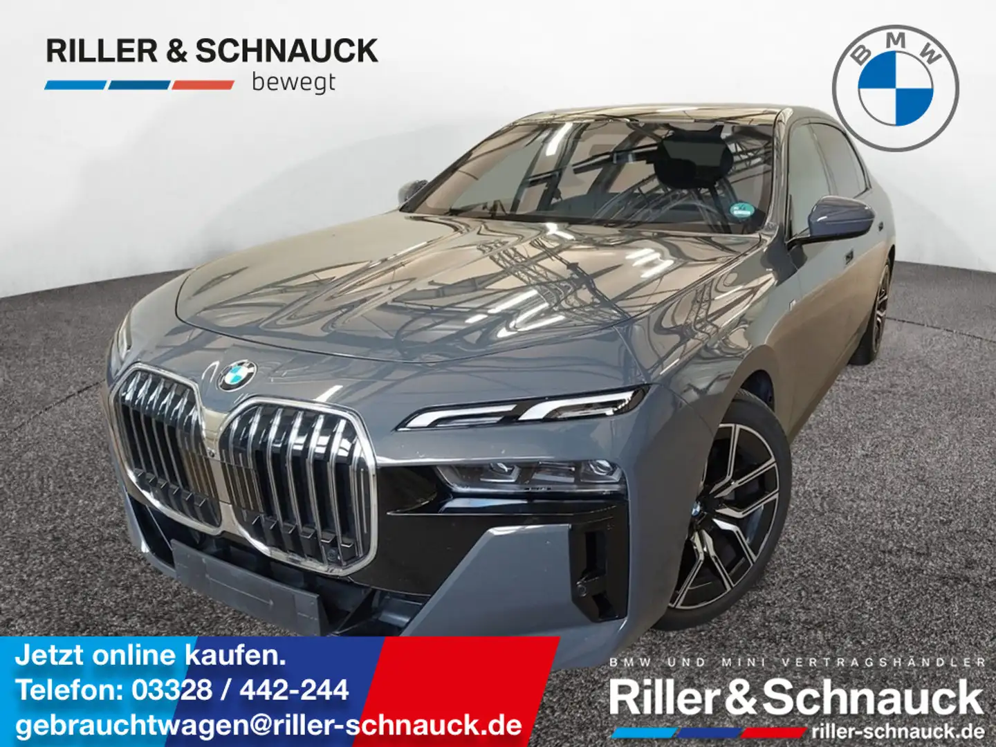 BMW 740 d xDrive M Sport TV+STANDHZG+PANO-SKY Grau - 1