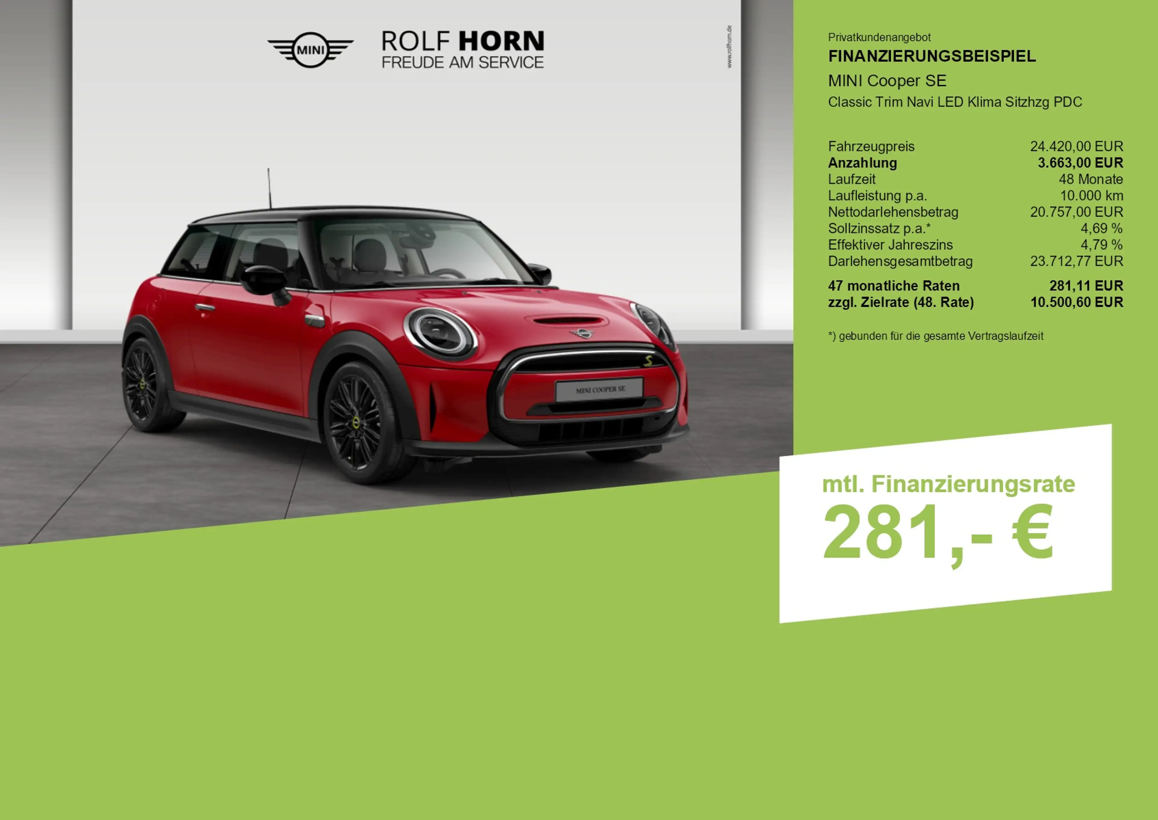 MINI Cooper SE Classic Trim Navi LED Klima Sitzhzg PDC — photo 3