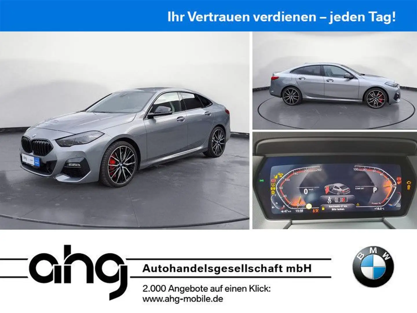 BMW Sonstige 220i xDrive Gran Coupe *MSport*Shadow*Navi*Leder Grau - 1