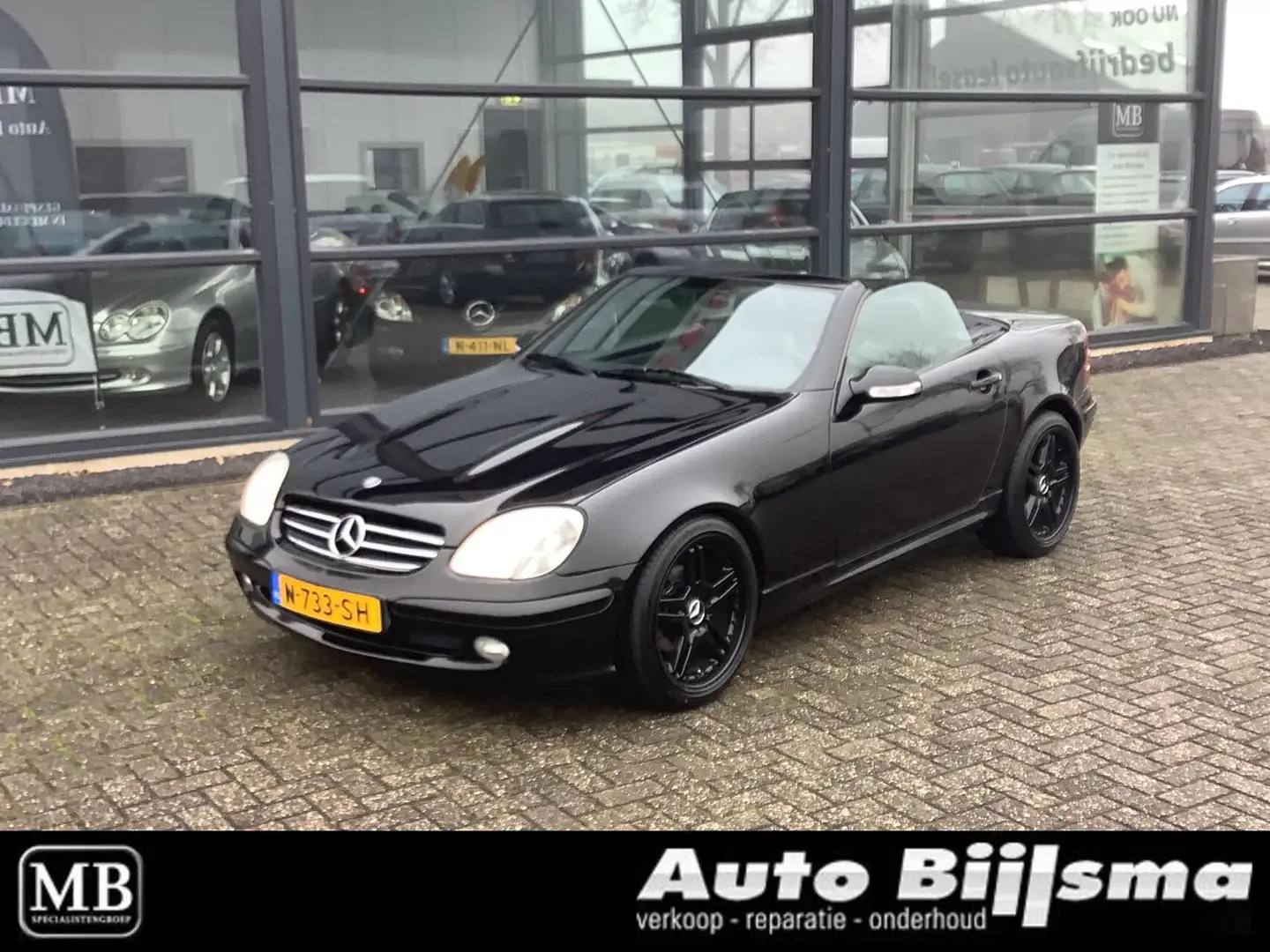 Mercedes-Benz SLK 200 K. Automaat, lederen interieur, zeer net, Zwart - 1