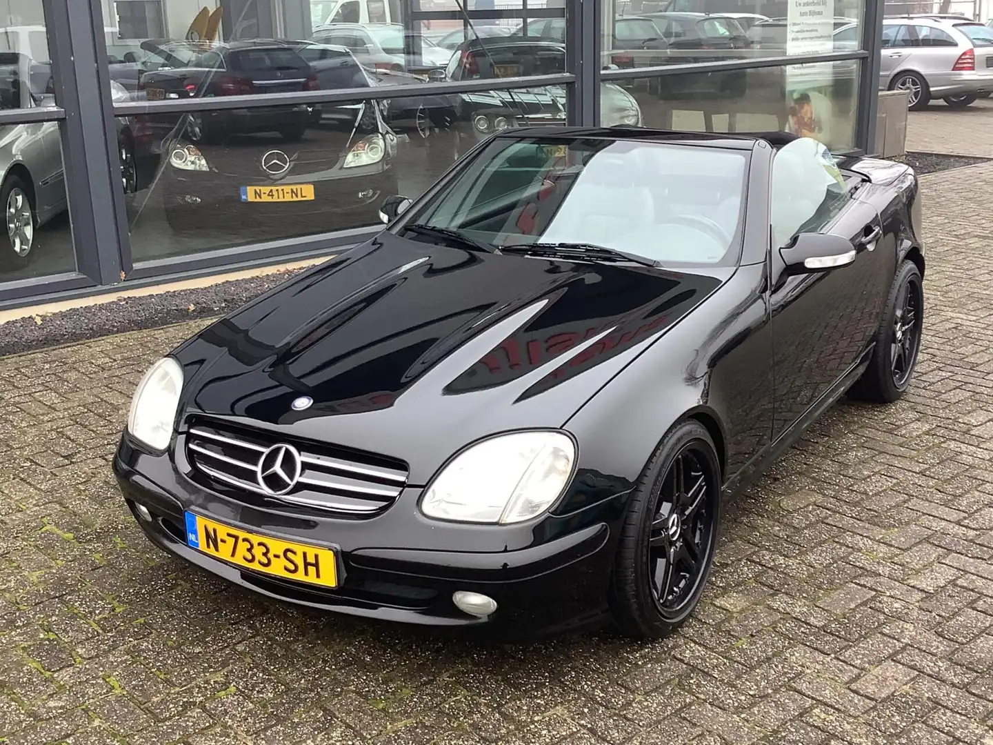 Mercedes-Benz SLK 200 K. Automaat, lederen interieur, zeer net, Zwart - 2