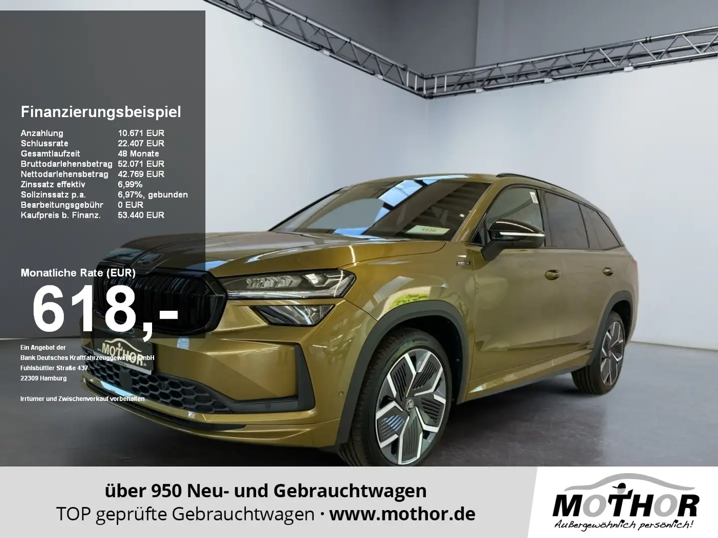 Skoda Kodiaq Sportline 2.0 TDI 4x4 DSG 360°Kam 7Sitzer Goud - 1