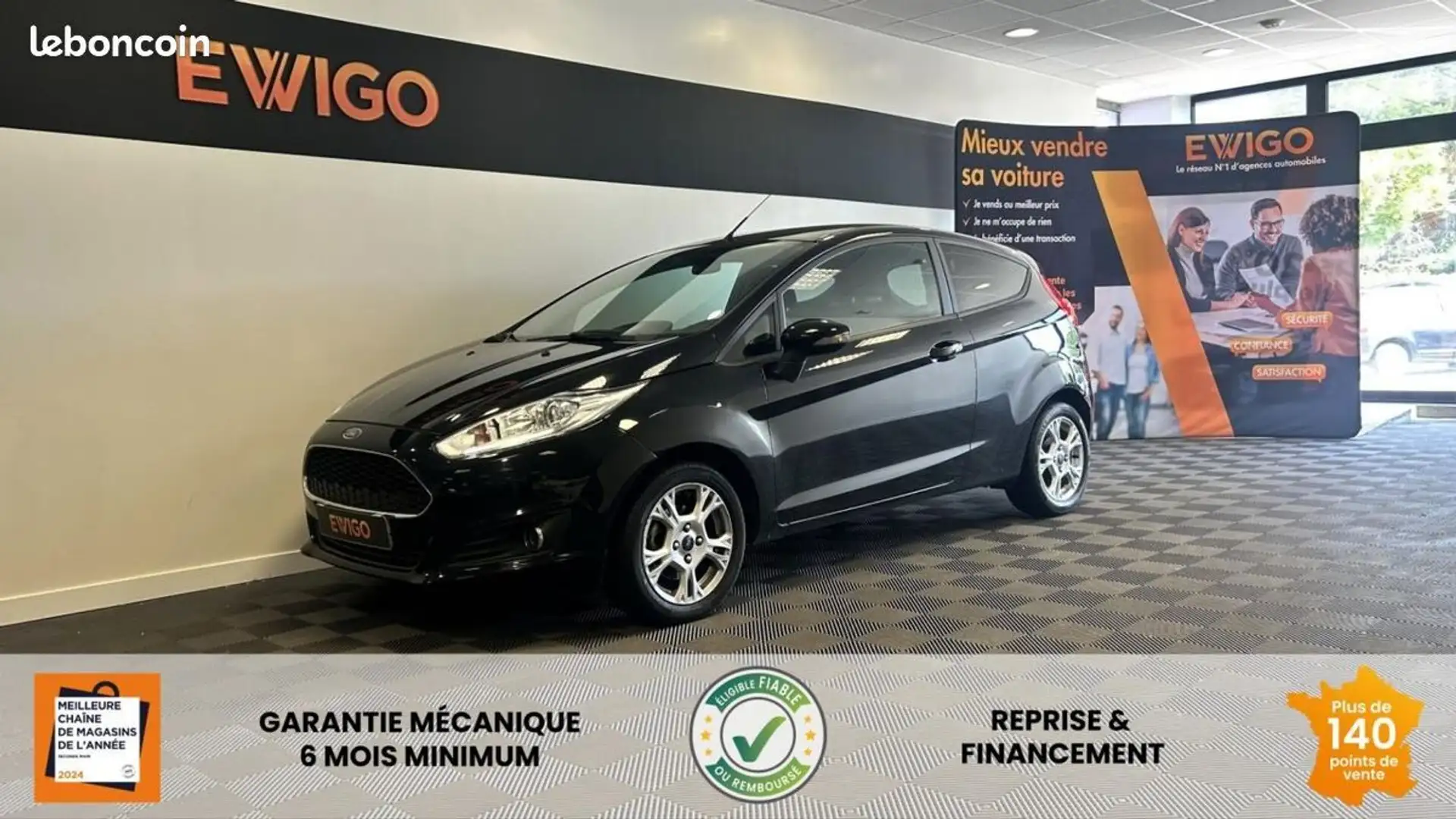 Ford Fiesta 1.0 SCTI 100ch EDITION %2B 1ERE MAIN Noir - 1