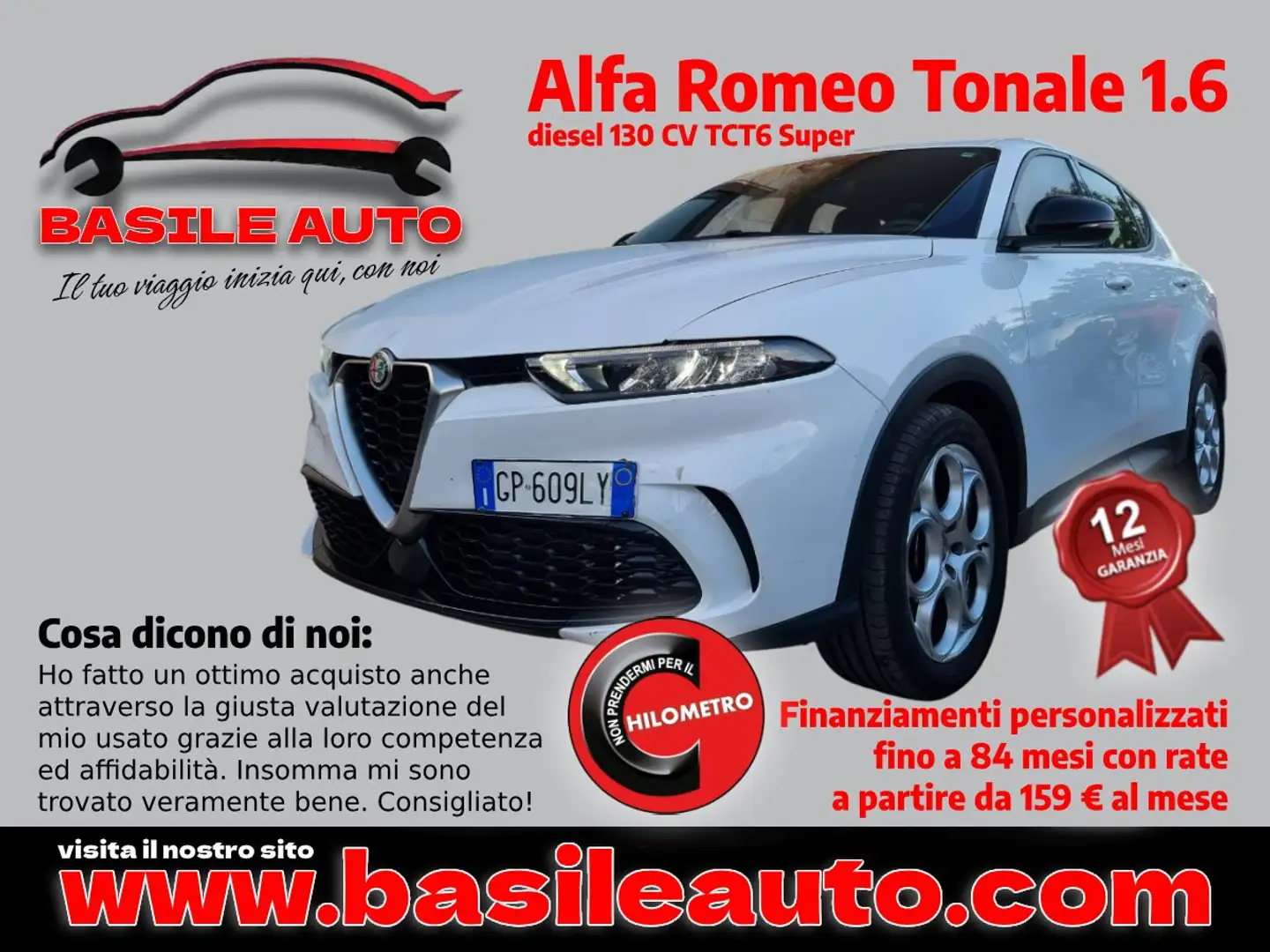 Alfa Romeo Tonale Tonale 1.6 Super 130cv tct6 Weiß - 1