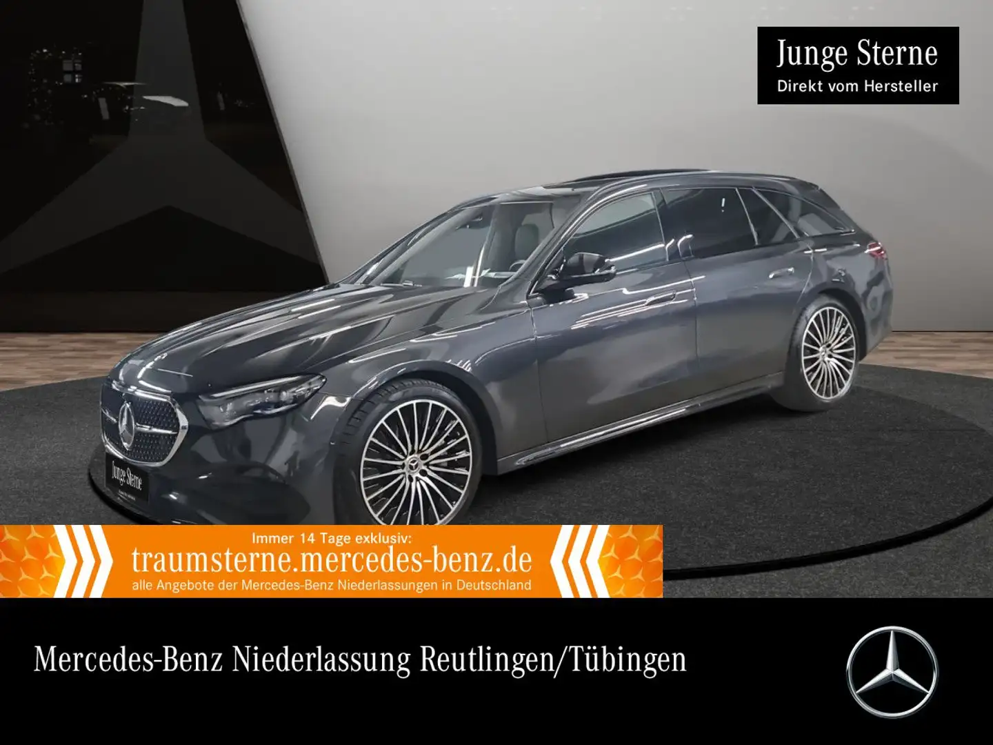 Mercedes-Benz E 220 d T AMG 360° HUD AHK Night Spurhalt-Ass PTS Gris - 1