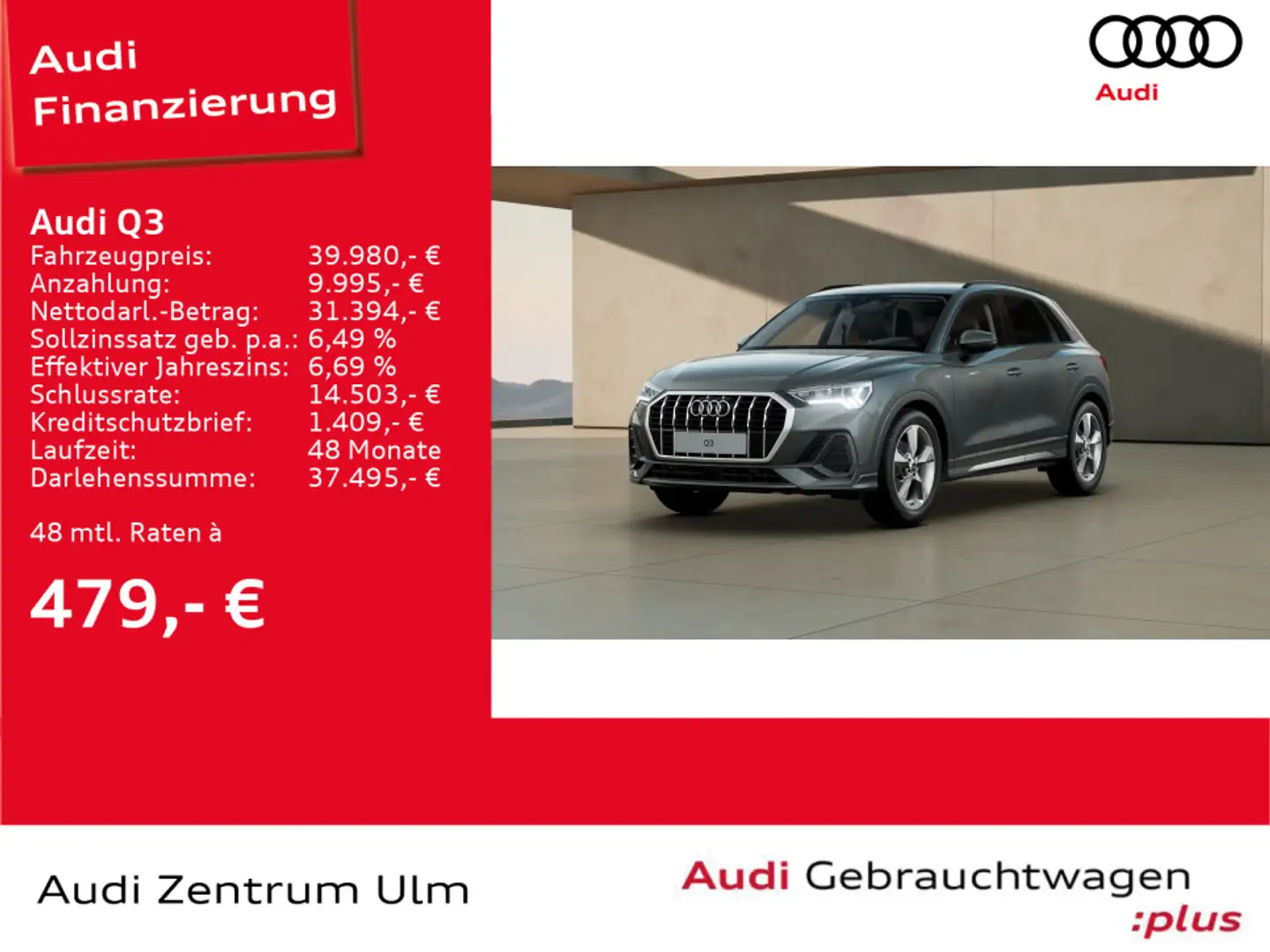 Audi Q3 S line 35 TFSI AHK NAV+ STDHZG E-KLAPPE Grau - 1