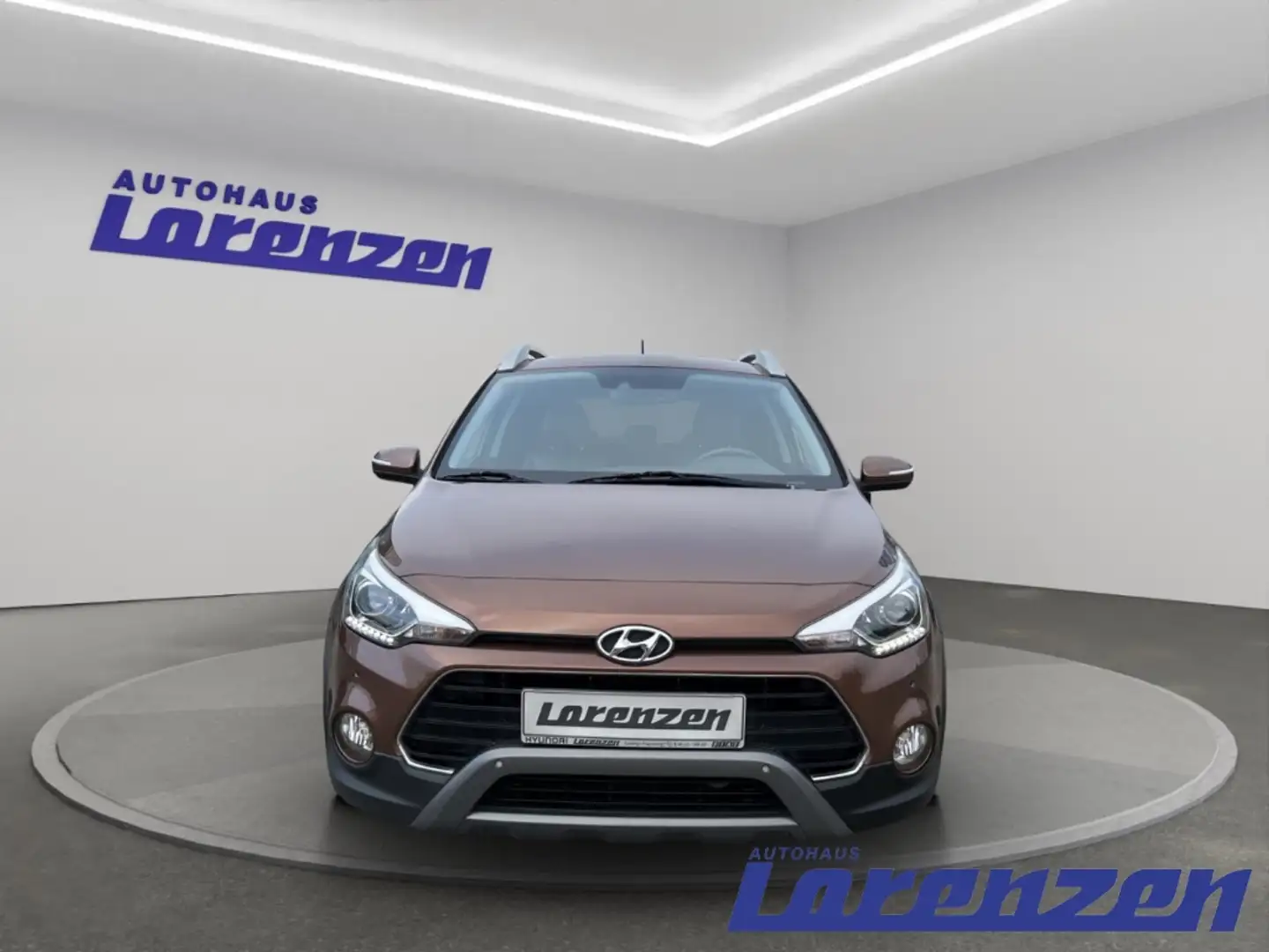 Hyundai i20 blue 120PS Navi Leder Klimaautom SHZ LenkradHZG Sp Braun - 2