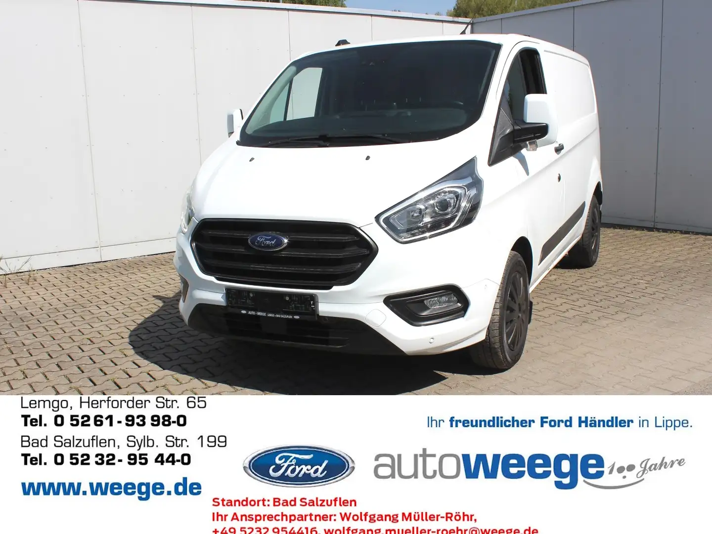 Ford Transit Custom 340 L1 Trend 2,0 TDCi Blanc - 1