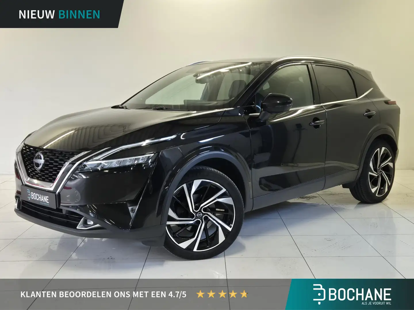 Nissan Qashqai 1.3 MHEV 158 Tekna Plus | Panoramadak | Elektrisch Zwart - 1