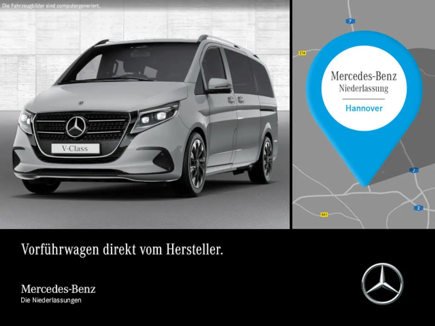 Mercedes-Benz V 250 d Lang STYLE+9G+AHK+Navi+DIS+Klima+SitzHZ Grau - 1