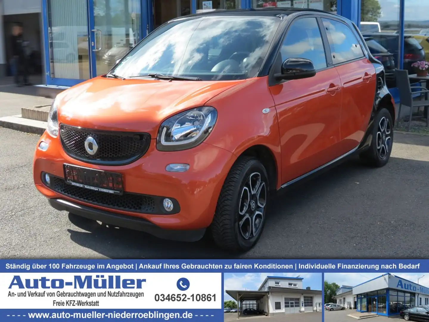 smart forFour Turbo prime Navi Leder Panorama Orange - 1