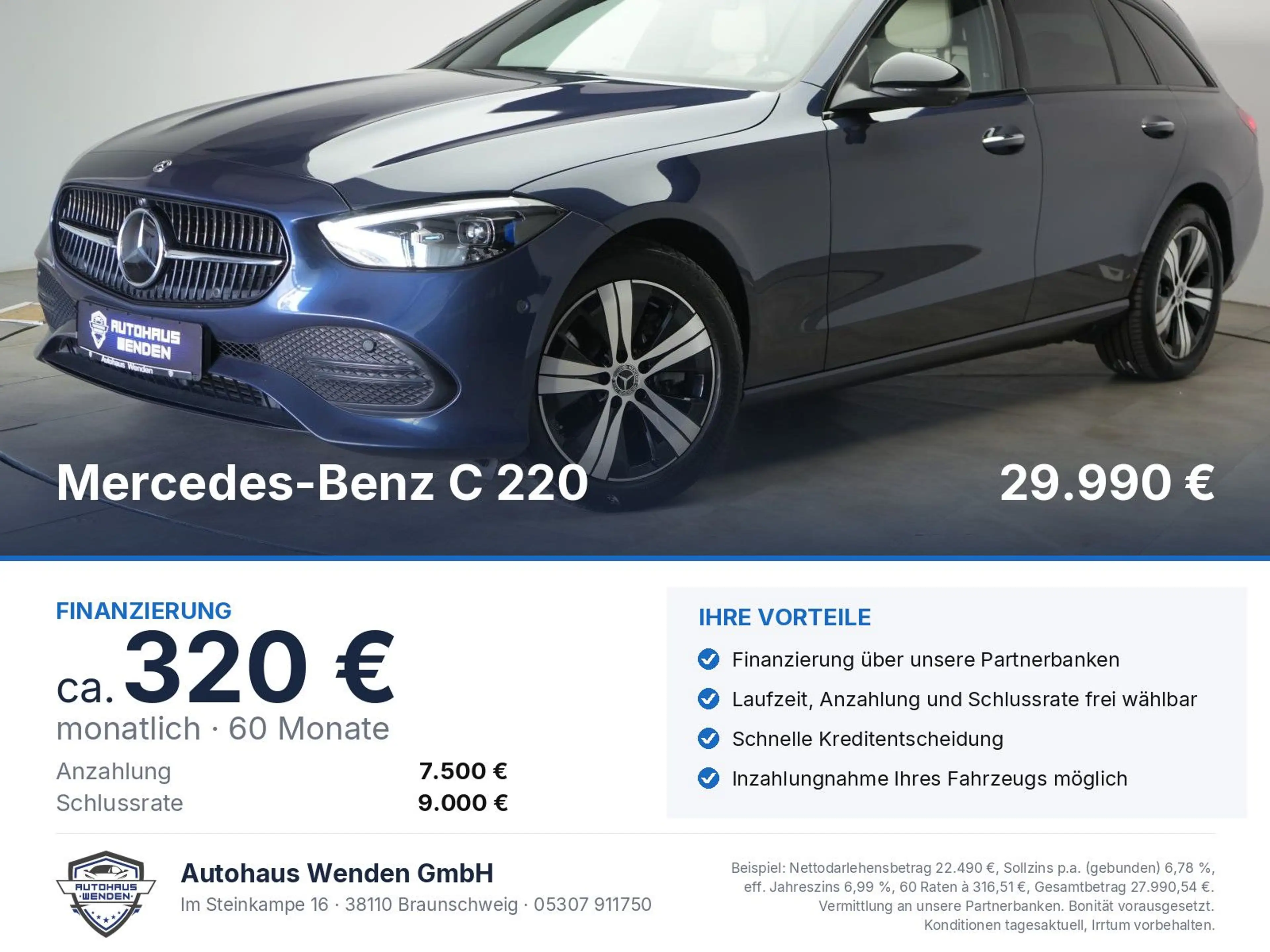 Mercedes-Benz C 220 d 4Matic T Avantgarde Leder/Distronic/HUD/