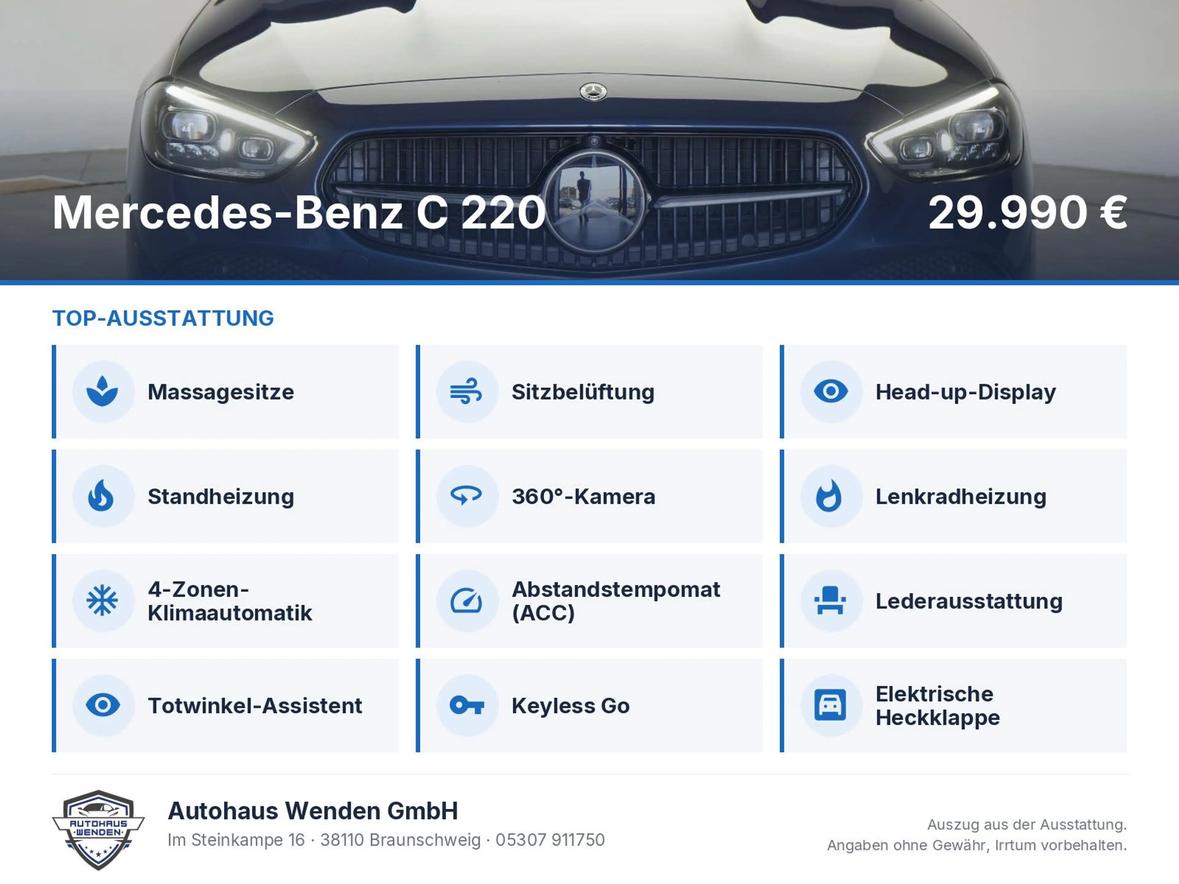Mercedes-Benz C 220 d 4Matic T Avantgarde Leder/Distronic/HUD/ — photo 6