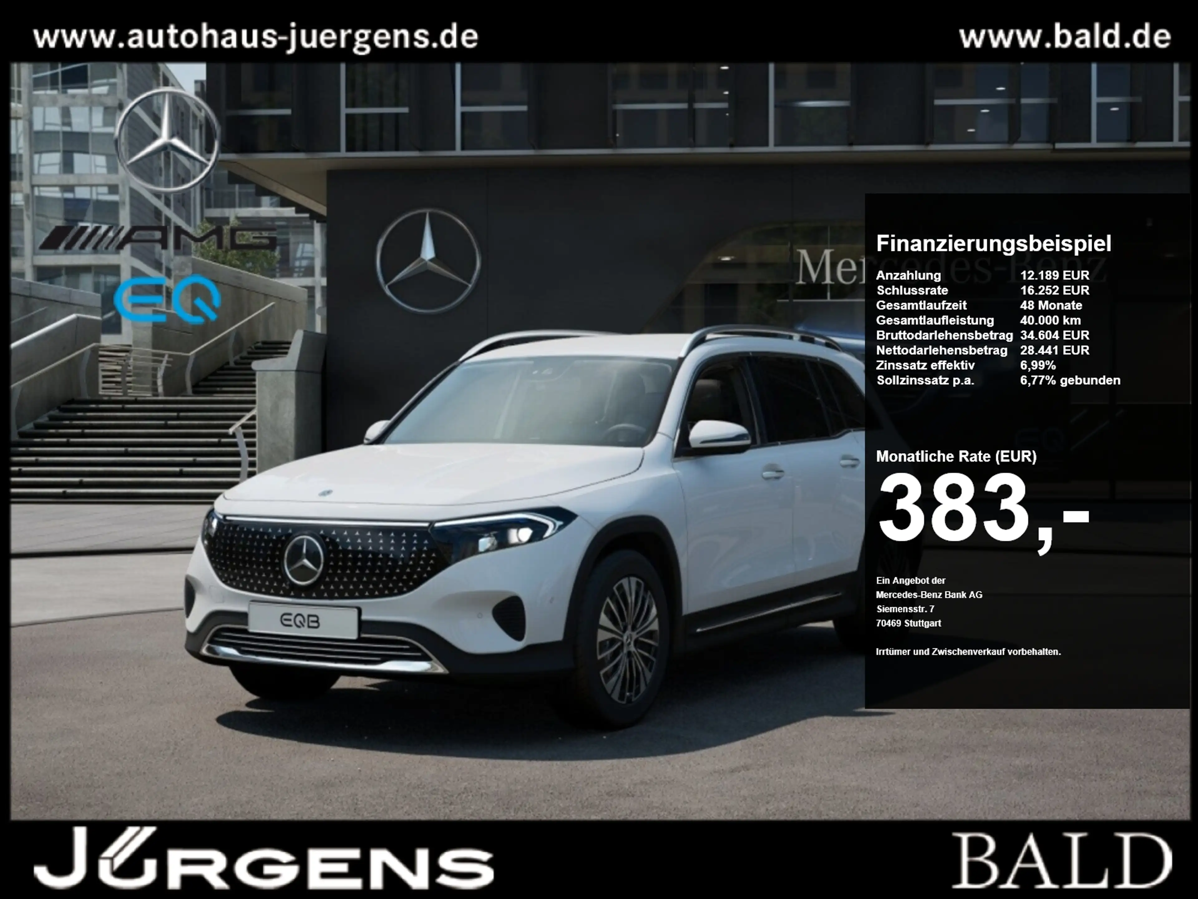 Mercedes-Benz EQB 250 + 7 Sitzer+Burm+Distr+Ambi+Cam+HUD+LED