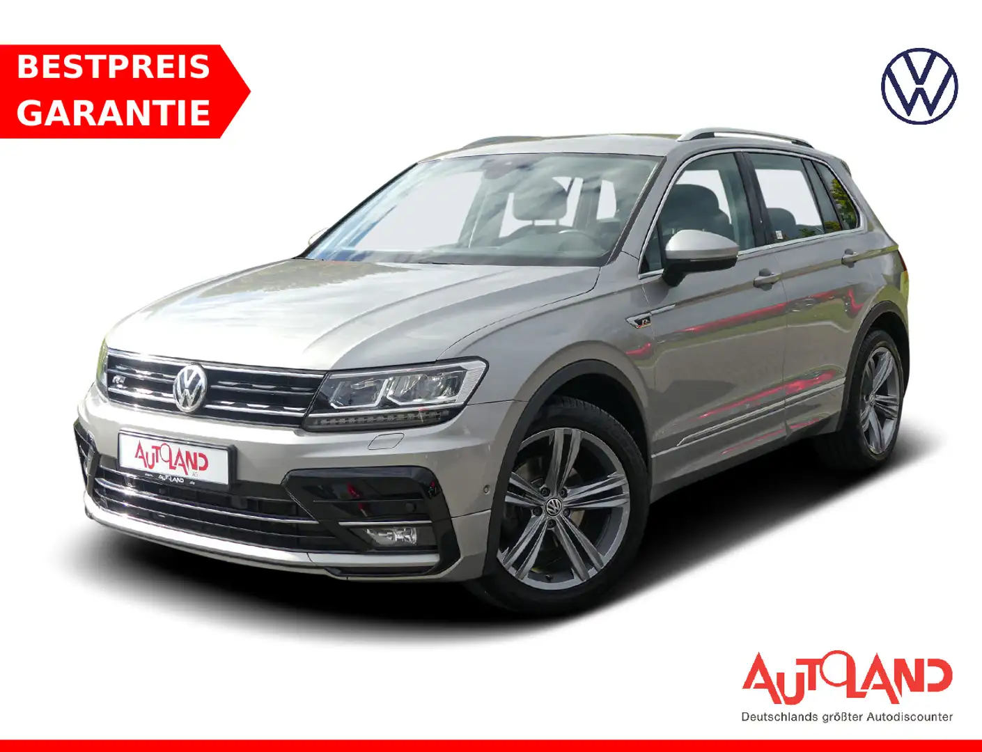 Volkswagen Tiguan 2.0 TDI DSG Highline R-Line LED Navi AHK Silber - 1