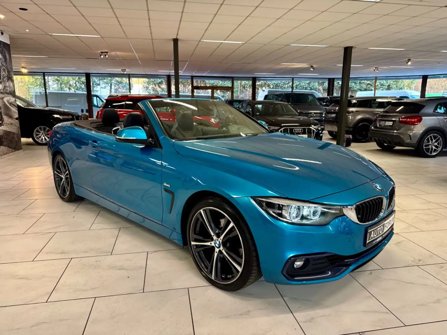 BMW 420 i CABRIO SPORT LEDER MEMORY NAVI LED SHZ PDC Blau - 2