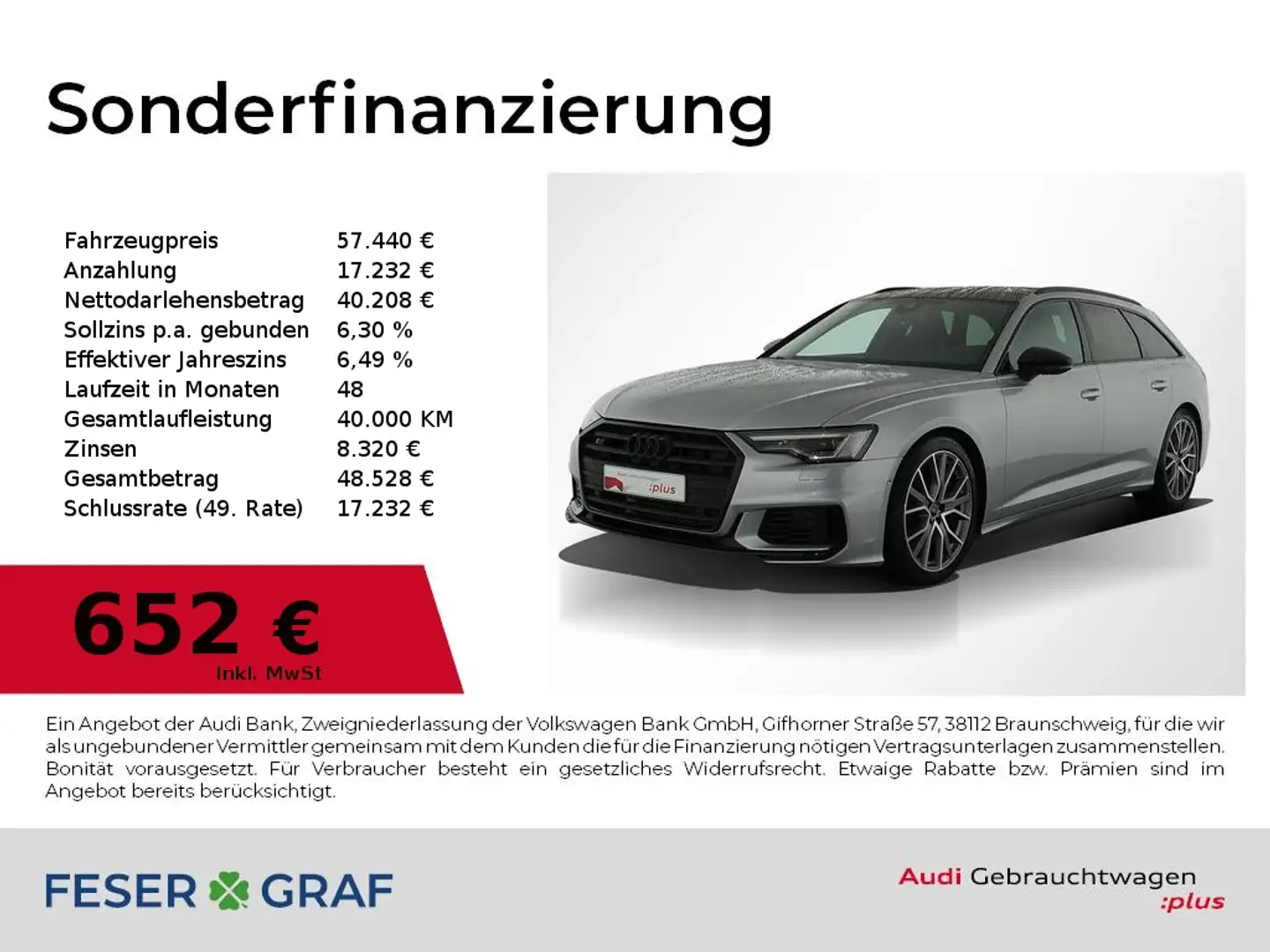 Audi S6 Avant TDI Luft/air,Pano,Sportsitze+,Matrix,B&O Argent - 1