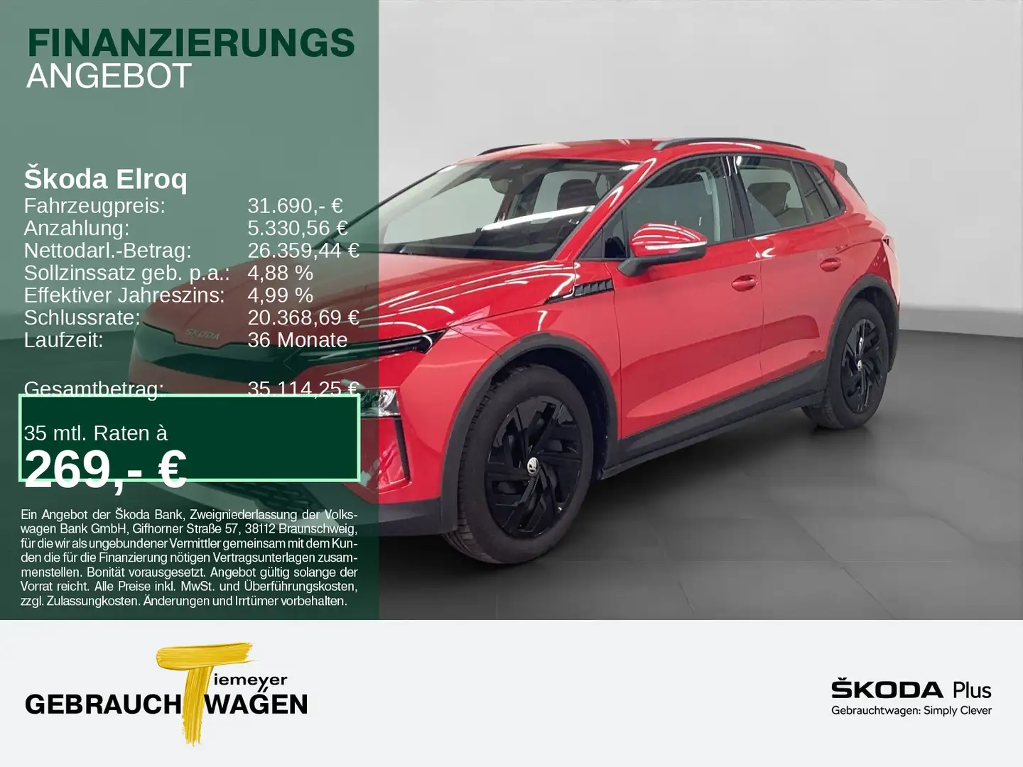 Skoda Elroq 50 LOFT NAVI 4xSITZHZ behMFL KAMERA Rot - 1