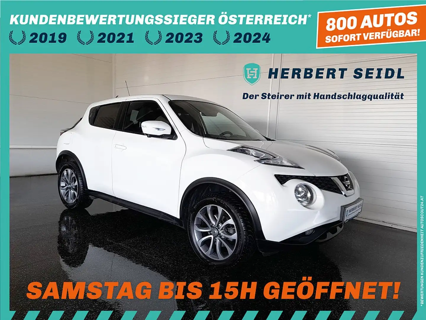 Nissan Juke TEKNA 1,6 Aut *SKY / NAVI / TEMPOMAT / 360° KAM... White - 1