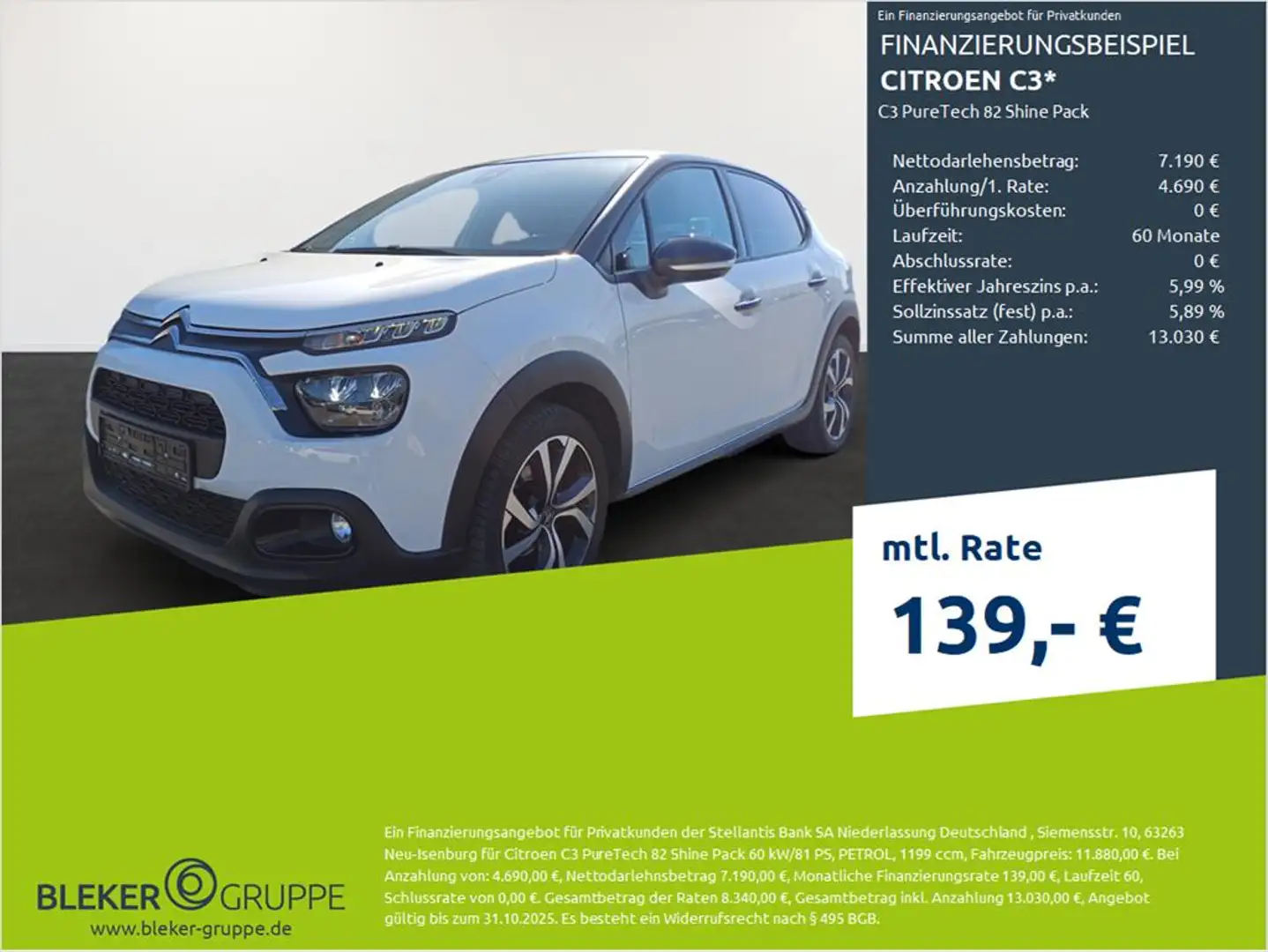 Citroen C3 Shine Pack Weiß - 1