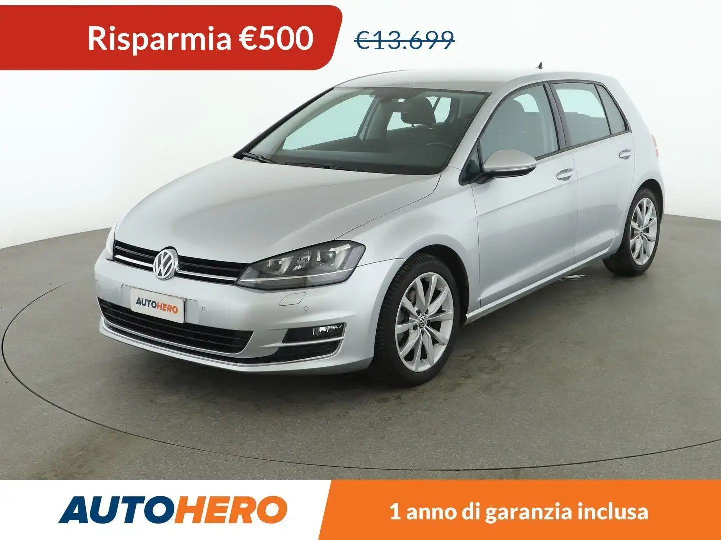 Volkswagen Golf 1.6 TDI Highline 110 CV Argento - 1