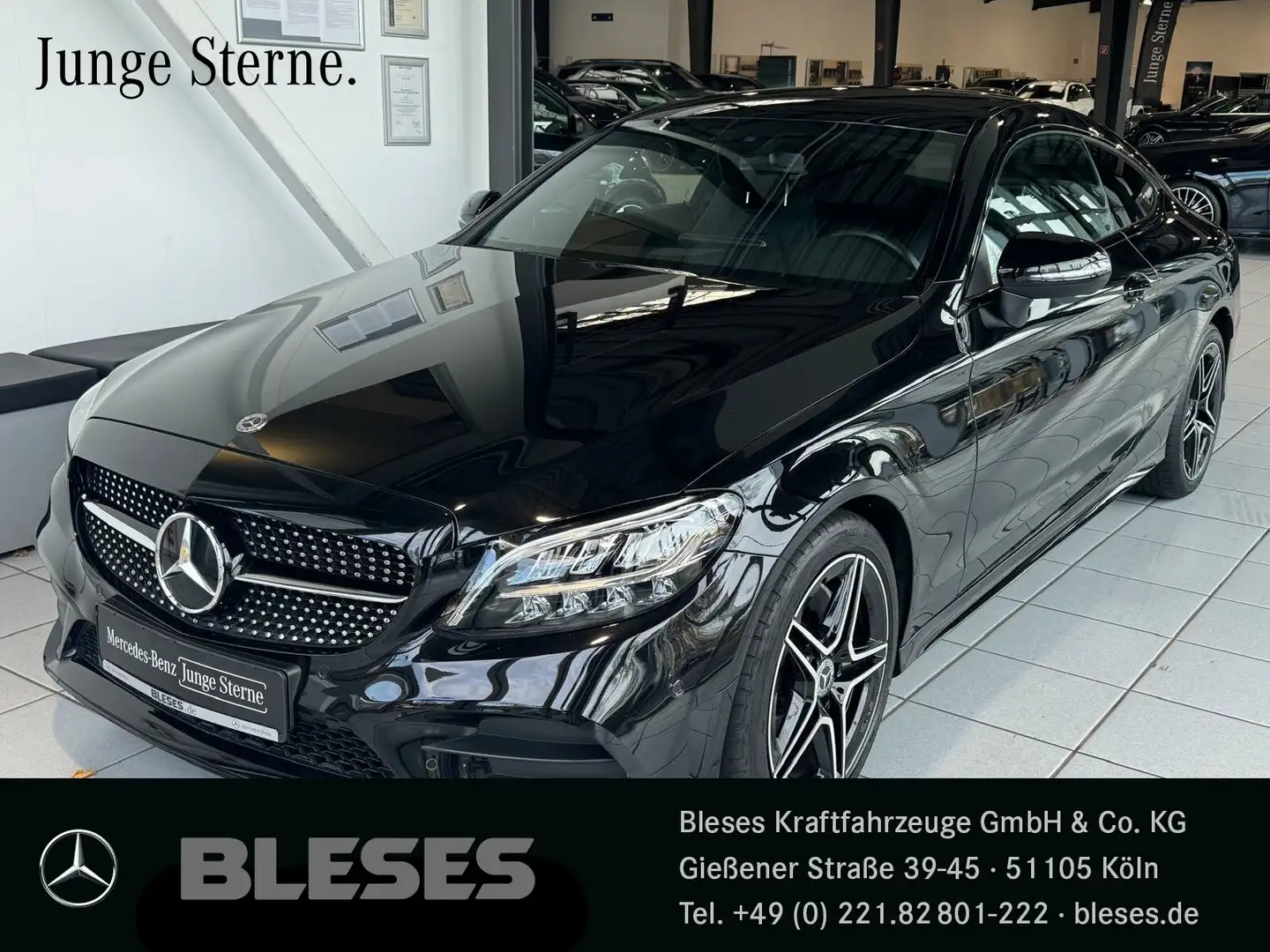 Mercedes-Benz C 180 C 180 AMG Line Coupé Night+LED+Kamera+Spiegel-P+RüKam Schwarz - 1
