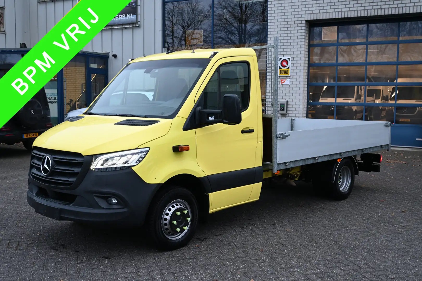 Mercedes-Benz Sprinter 519 CDI 3.0 V6 L2 Open laadbak MARGE Luchtvering, Gelb - 1