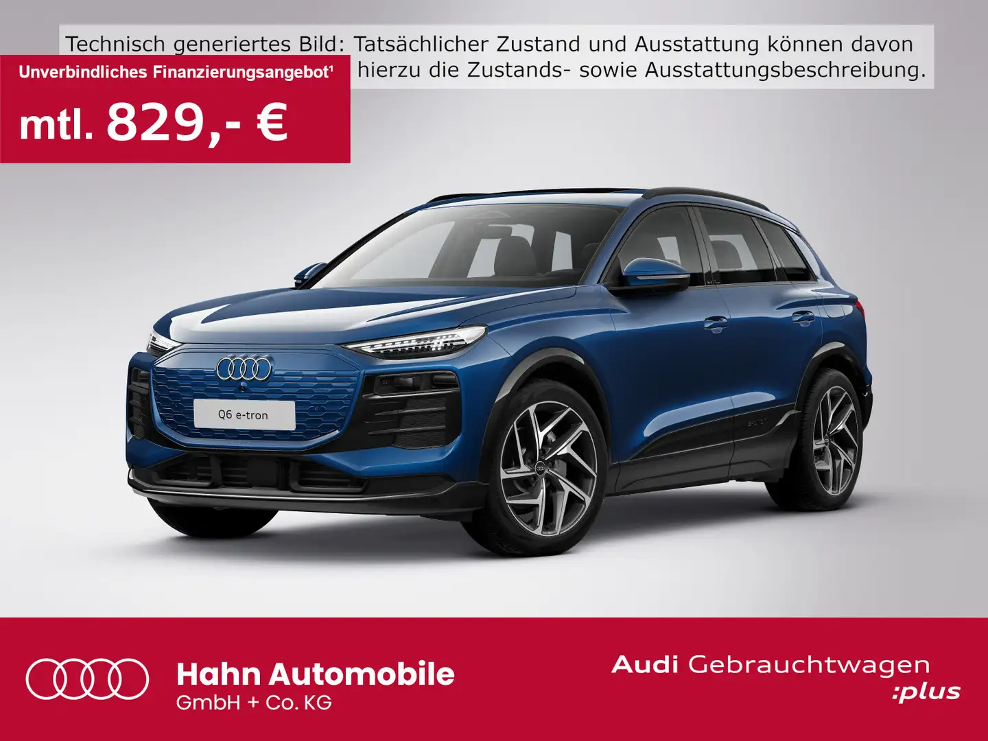 Audi Sonstige Q6 e-tron quattro Matrix AHK Luft 360° Navi Pano Blau - 1