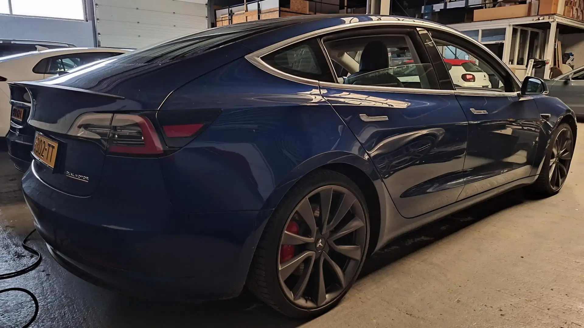 Tesla Model 3 Performance AWD 75 kWh (accu defect!!) Blau - 2