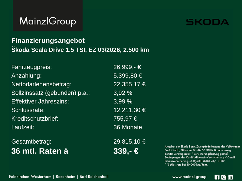 Skoda Scala Drive 1,5 TSI 110 kW — photo 3