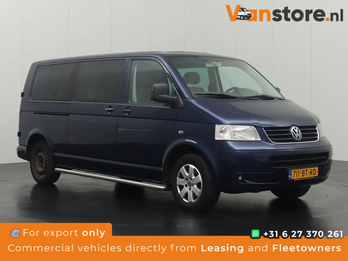Volkswagen T5 Transporter 2.5TDI Lang Dubbele Cabine | Trekhaak | Airco | 2x Blau - 1