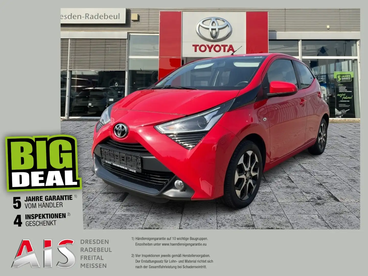 Toyota Aygo 1.0 x-play club Rückfahrkam*Klima*Bluetooth Rot - 1