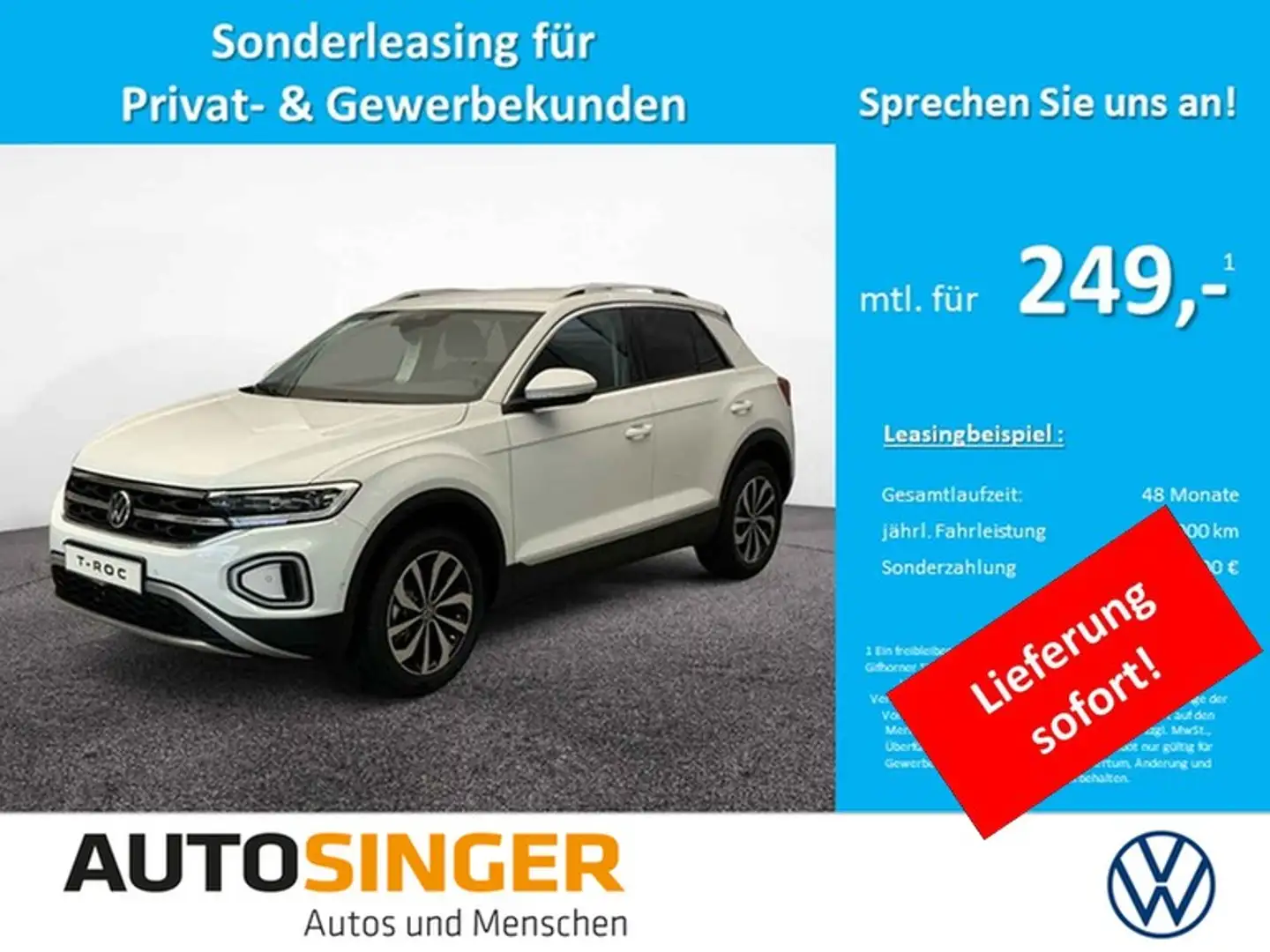 Volkswagen T-Roc Style 1.5 TSI DSG AHK*CAM*NAV*ACC*2-Z*WR Blanc - 1
