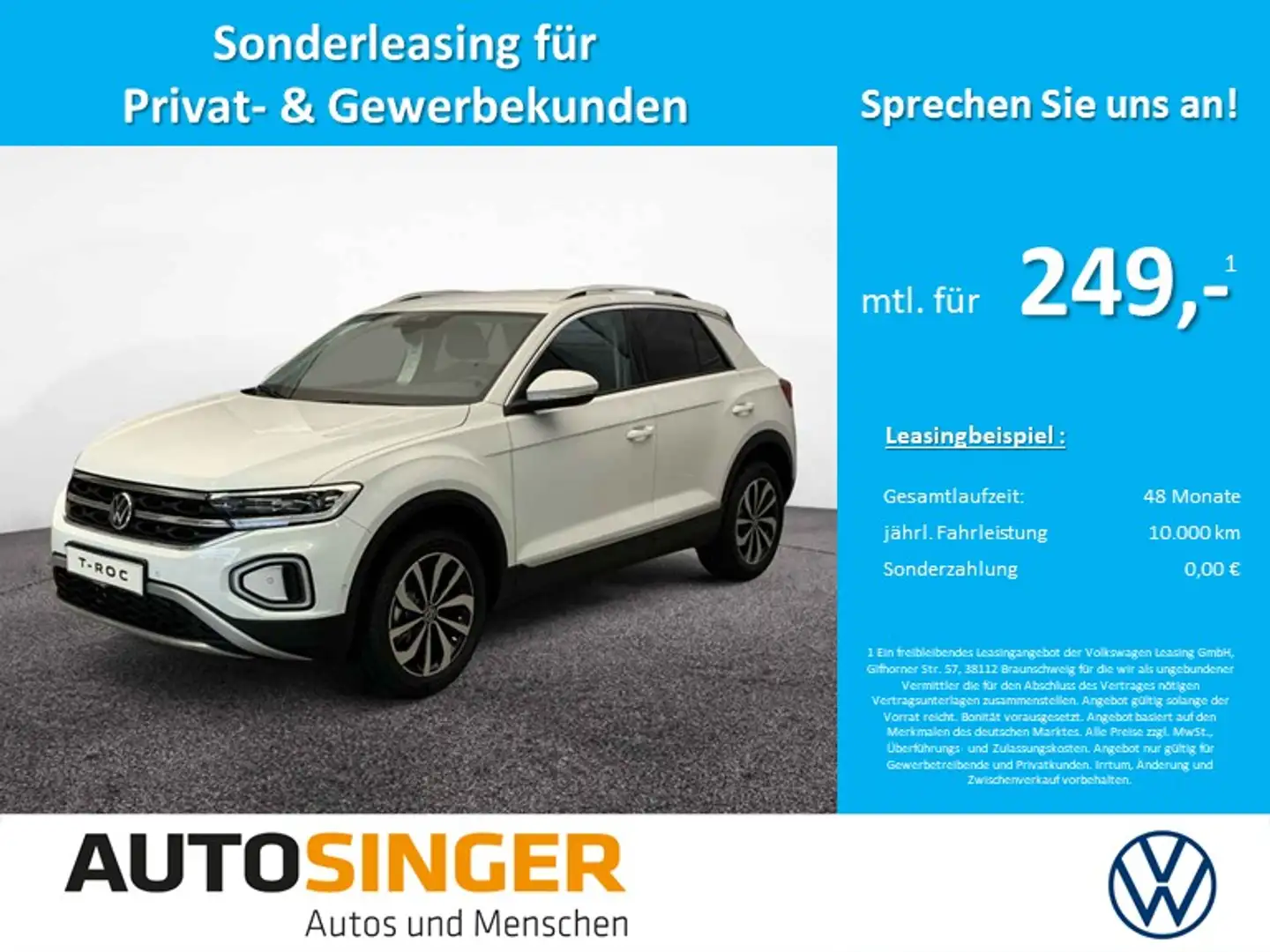 Volkswagen T-Roc Style 1.5 TSI DSG AHK*CAM*NAV*ACC*2-Z*WR Blanc - 2