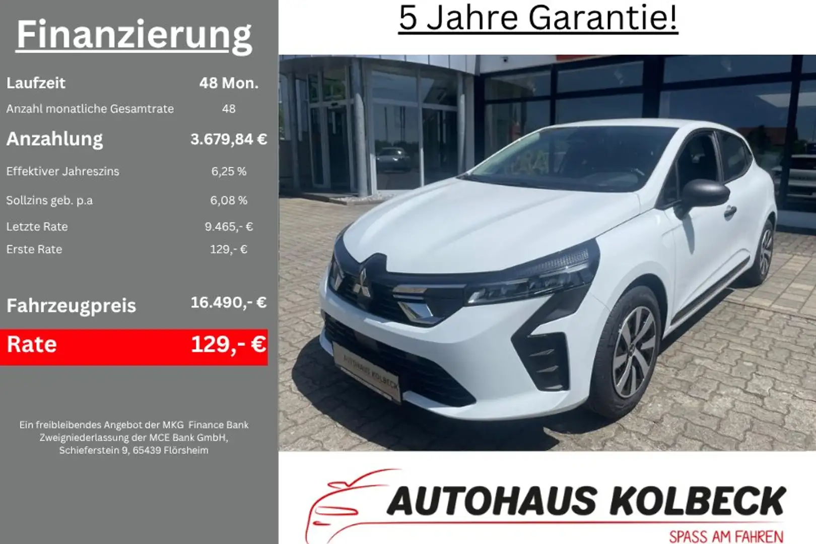 Mitsubishi Colt 1.0 BASIS Blanc - 1