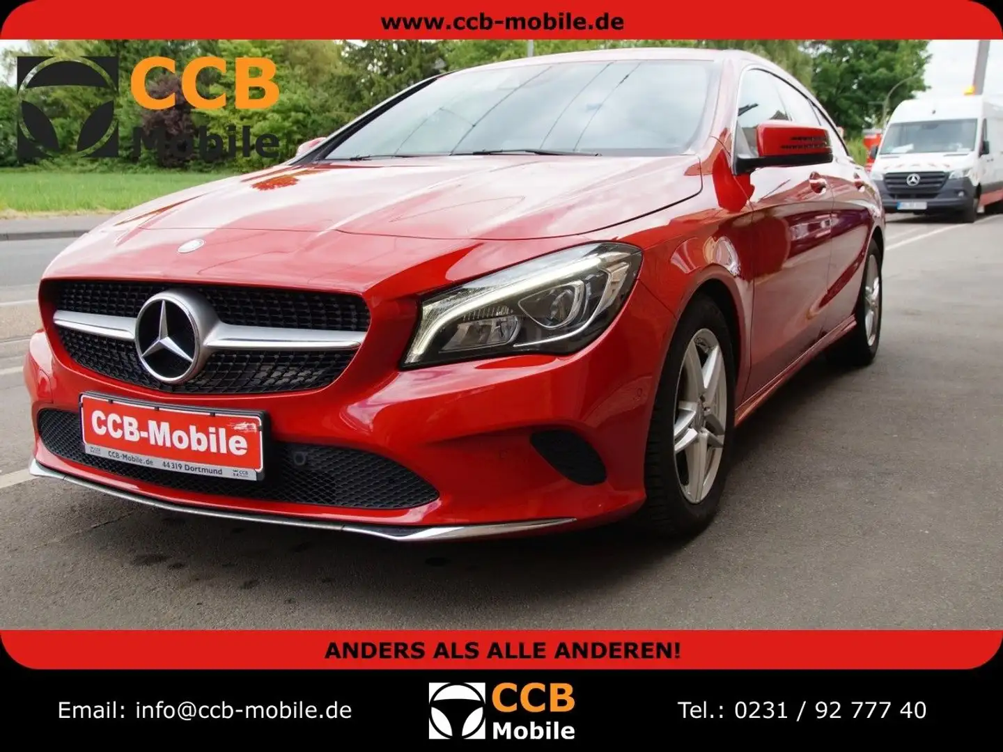 Mercedes-Benz CLA 180 Shooting Brake*2HD*LED*TEILEDER*TOP ZUST Piros - 1