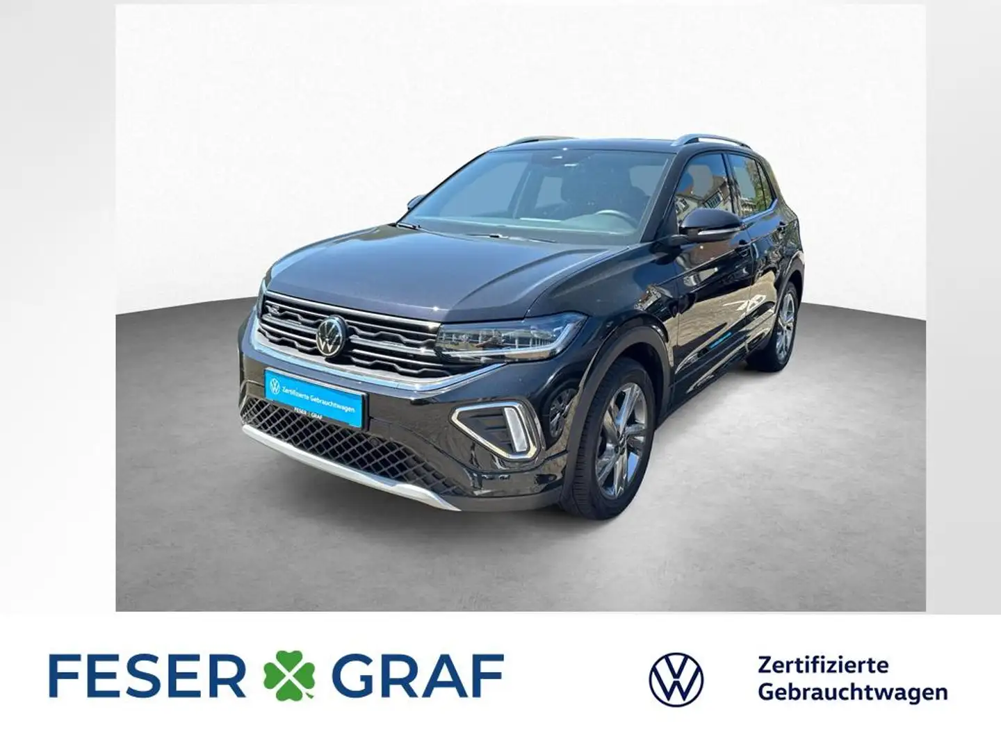 Volkswagen T-Cross R-Line 1.0 TSI 7-DSG NAVI KAMERA GJR Schwarz - 1