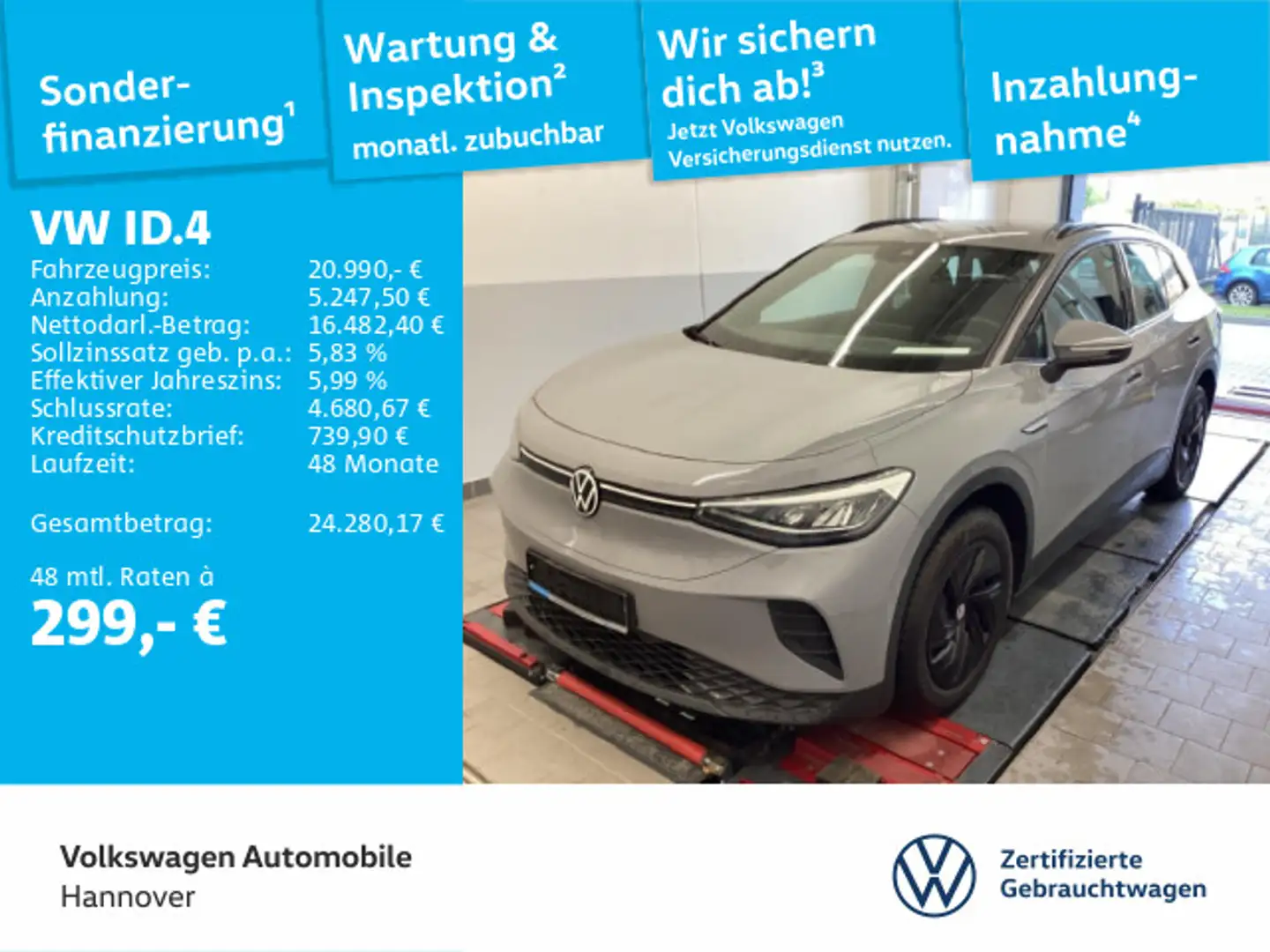 Volkswagen ID.4 Pure Navi LED PDC DAB+ Grau - 1