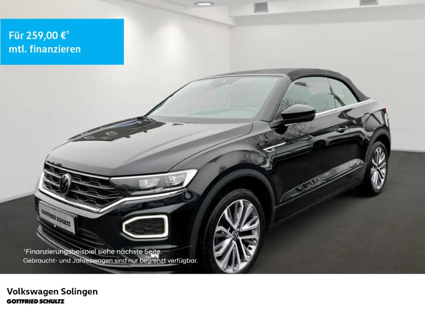 Volkswagen T-Roc Cabriolet 1.5 TSI R-Line DSG   Navi   Klima   SHZ Schwarz - 1