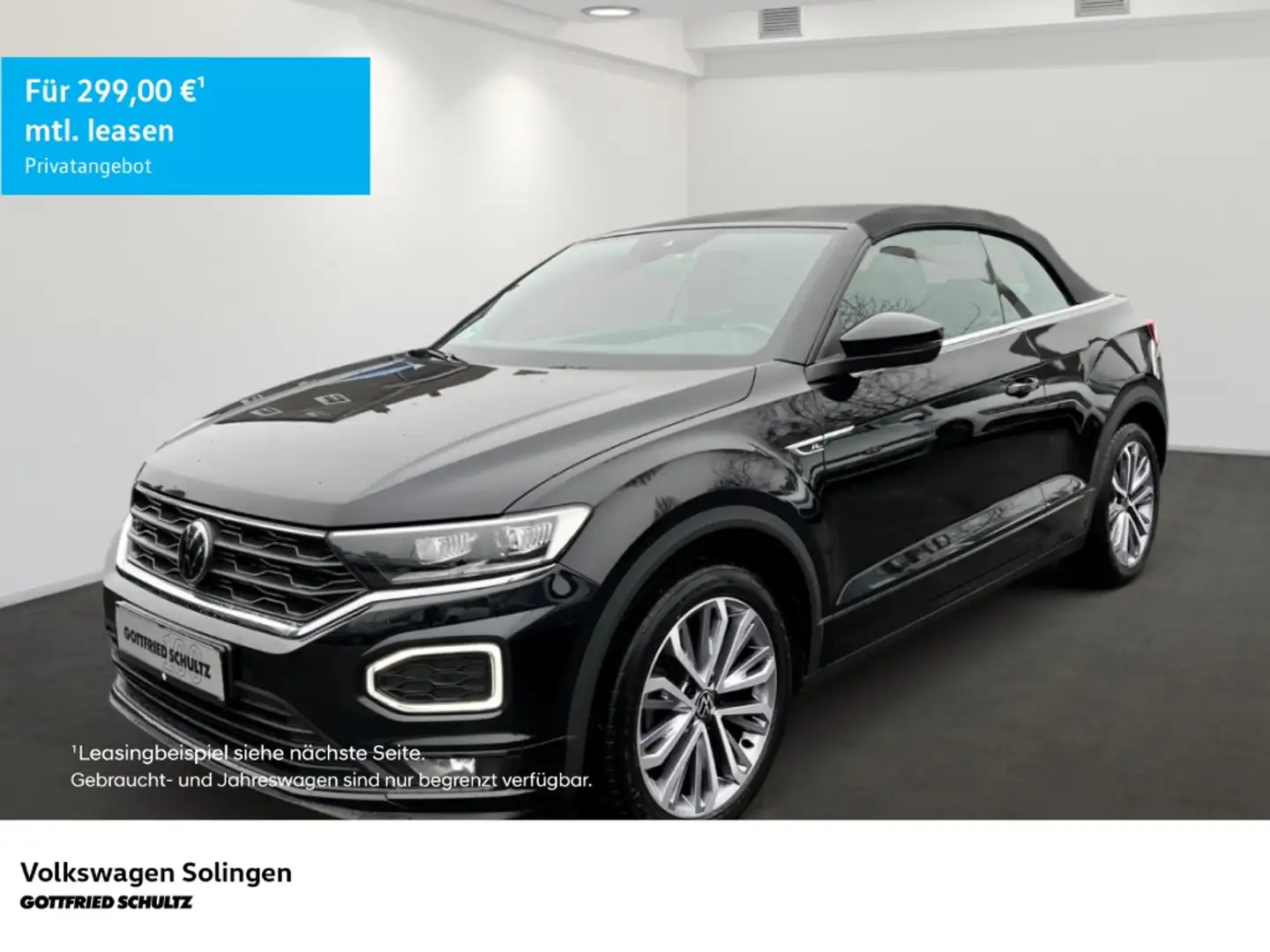 Volkswagen T-Roc Cabriolet 1.5 TSI R-Line DSG   Navi   Klima   SHZ Schwarz - 1