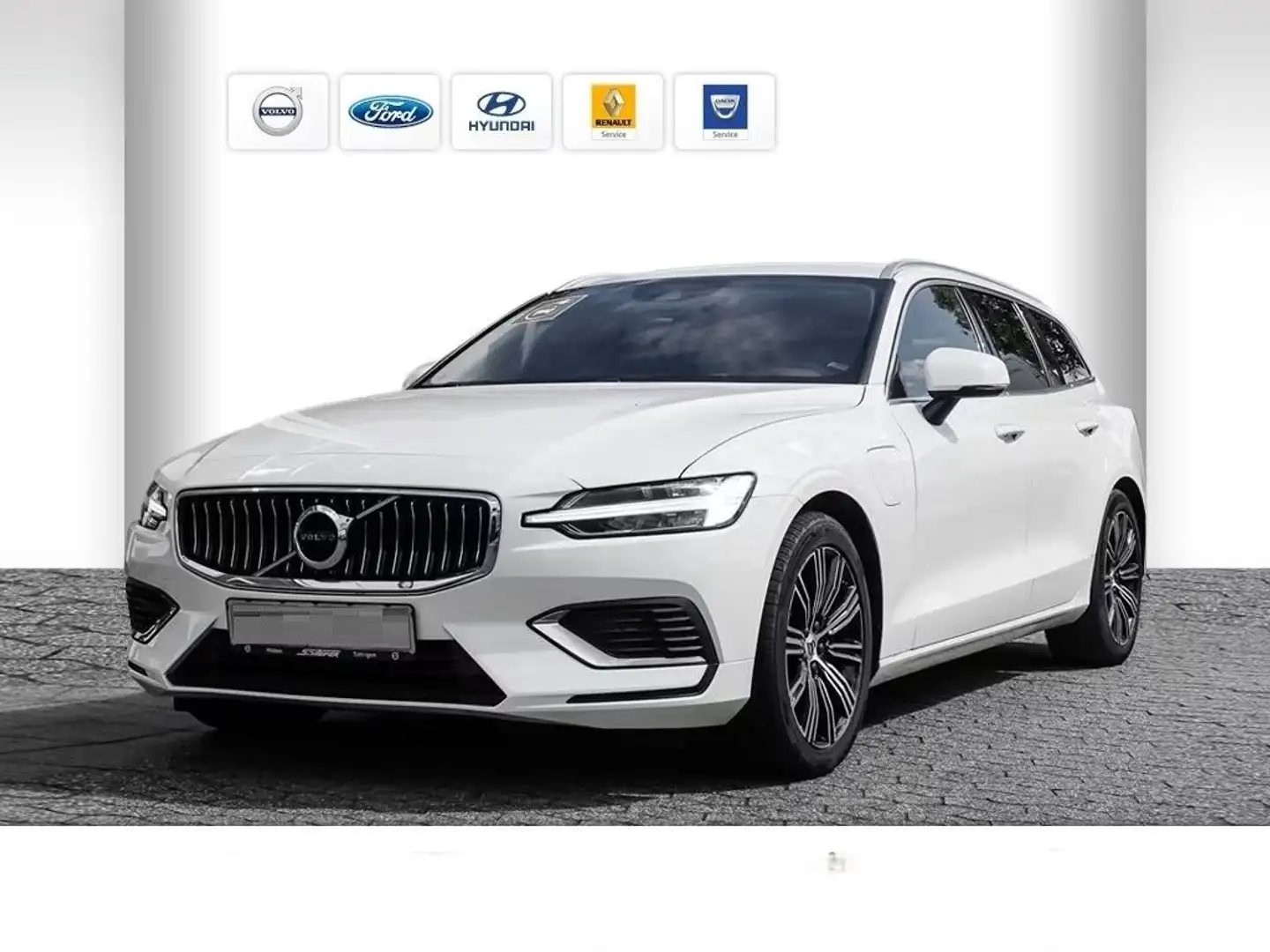 Volvo V60 T6 AWD 341 Ch Recharge Geartronic Garantie / 14 Blanc - 1